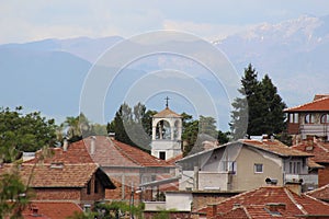 Dome of the church in Petrich Saint Nicholas one of the first churches in the city shot in May
