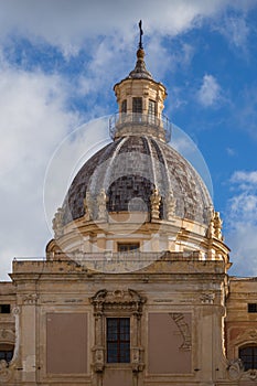 Dome of the church of Saint Catherine - Chiesa di Santa Caterina - in Palermo