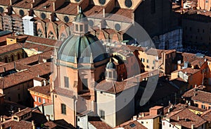 The dome of the church of Santa Maria Della Vita in Bologna,Italy