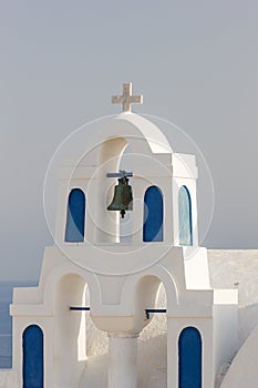 Dome church in Santorini Greece