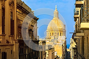 Dome of churche of Our Lady of Mount Carmel in Valletta photo