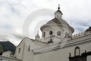 Dome of a colonial church in the Old Town, Quito, Ecuador