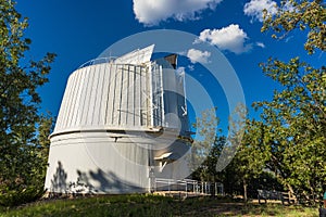 FLAGSTAFF, AZ - SEPTEMBER 1: Lowell Observatory at Flagstaff, AZ on September 1, 2022. Famous observatory in Arizona