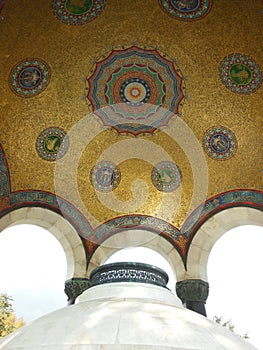 Dome decorated with mosaics on the German Fountain donated by Kaiser Wilhelm II, Istanbul photo