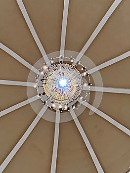 dome detail. basilica of Sant'Agata V.M. montemaggiore belsito, palermo, sicily, italy