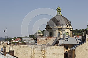 Dome of the Dominican Cathedral in Lviv