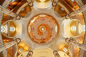 The dome of the Dresden Frauenkirche. Saxony, Germany