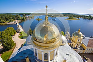 Dome of the Epiphany Cathedral. Nilo-Stolobenskaya pustyn photo