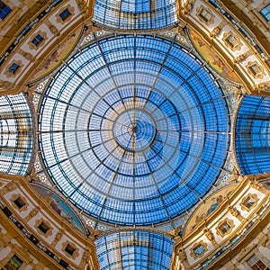 Dome in Galleria Vittorio Emanuele, Milan, Italy