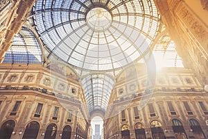 Dome of gallery Vittorio Emmanuele in Milan