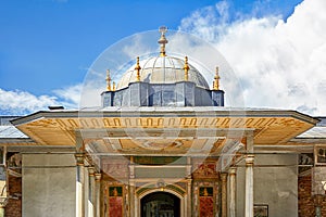 The dome of Gate of Felicity, Topkapi Palace, Istanbul photo