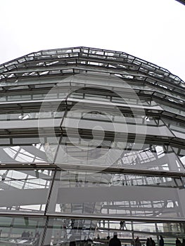 Dome on german parliament. Berlin, Germany.