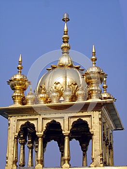 Dome of Golden Temple in India