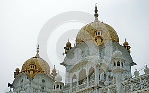 Dome of Gurdwara Dukh Nivaran Sahib at Patiala city. Punjab India