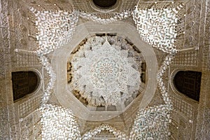 Dome of Hall of the two Sisters at Alhambra