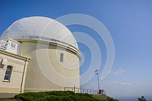 Dome of the historical building of Lick Observatory - Mount Hamilton, south San Francisco bay