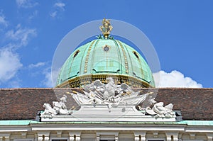 A dome on the Hofburg in Vienna