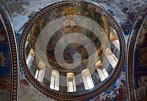 Dome of Holy Trinity Church in Kazbegi