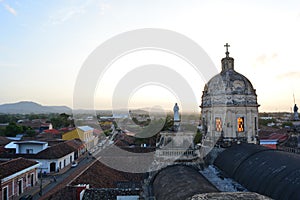 Dome of the Iglesia de la Merced church in Granada, Nicaragua