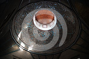 Dome of Ince Minaret Medrese as Museum of Stone and Wood Art in Konya, Turkiye