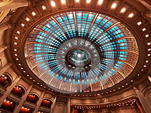 Dome - interior at Chamber of Deputies in the Parliament Palace, Romania. photo