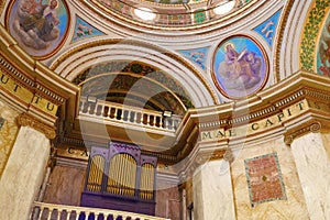 The Dome interior of the Stella Maris Monastery or the Monastery of Our Lady of Mount Caramel in Haifa, Israel