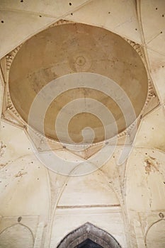 Dome Interior and Whispering Gallery, Gol Gumbaz Mausoleum, Bijapur, Karnataka, India