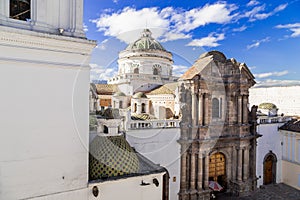 Dome of La Compania church in Quito Ecuador South