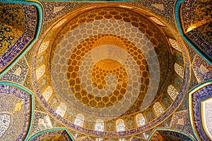 Dome of Lotfollah mosque in Esfahan - Iran