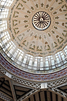 Dome of Mercado Central Central Market, Valencia, Spain