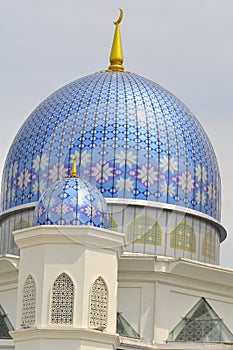 The dome and minaret Abdullah Fahim Mosque which bears the name of the father of the 5th Prime Minister of Malaysia
