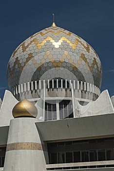 Dome and Minarets of Sabah State Mosque in Kota Kinabalu photo