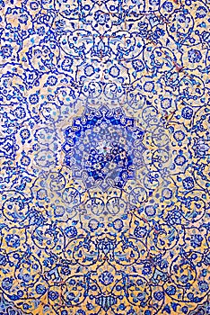 Dome of the mosque, oriental ornaments, Isfahan photo