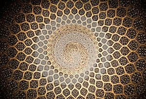 Dome of the mosque,oriental ornaments from Isfahan