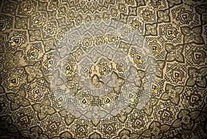 Dome of the mosque, oriental ornaments, Samarkand