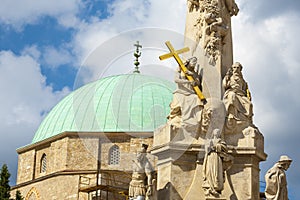 Dome of the mosque, Pecs, Hungary.