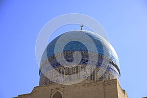Dome of the mosque of the Poi Kalyan Complex in Bukhara, Uzbekistan
