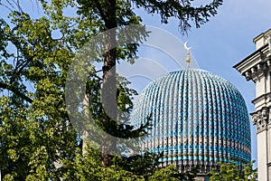 Dome of the Muslim Cathedral mosque in Saint Petersburg