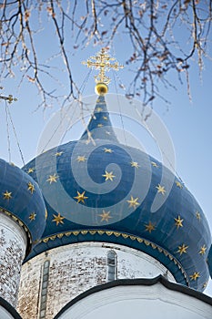 Dome of the Nativity cathedral in Suzdal Kremlin