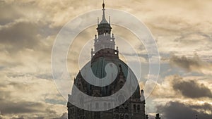 The dome of the New Town Hall in Hannover with a fantastic view of the city