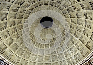 Dome Oculus Night Pantheon Rome Italy photo