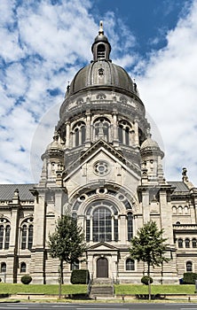 Dome of The Old Historic Christuskirche Church in Mainz