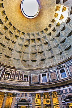 Dome Pillars Pantheon Rome Italy