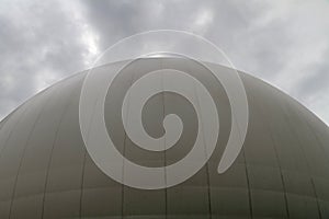 The dome of the Radom industrial monument in Raiting, Bavaria, Germany