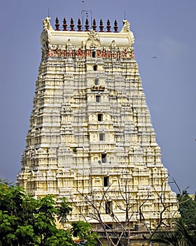 Dome of Ramanatha Swamy temple in Rameswaram, Tamil Nadu, India