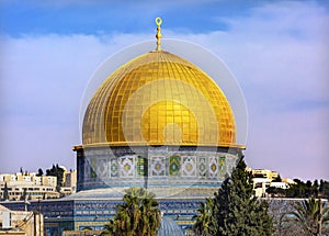 Dome of the Rock Islamic Mosque Temple Mount Jerusalem Israel