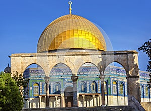 Dome of the Rock Islamic Mosque Temple Mount Jerusalem Israel