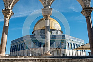 Dome of the Rock, Jerusalem, Israel. The place is sacred for Muslims, Christians and Jewish religions