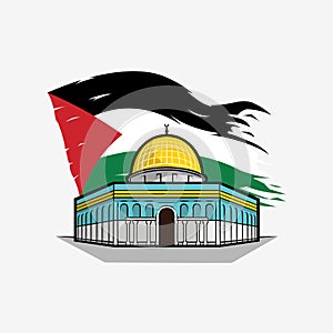 Dome Of The Rock Jerusalem Palestine Gaza Isolated