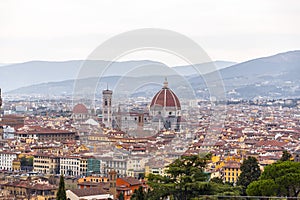 The dome of the Santa Maria del Fiore Cathedral, Florence, Italy